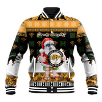 Custom Hawaii James Campbell High School Christmas Baseball Jacket Tropical Santa Claus LT05 Unisex Black - Polynesian Pride
