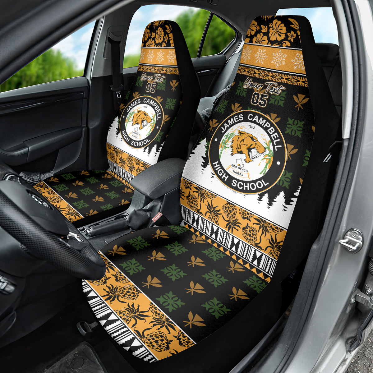 Custom Hawaii James Campbell High School Christmas Car Seat Cover Tropical Santa Claus LT05 - Polynesian Pride