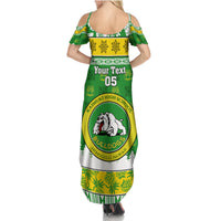 Custom Hawaii Kaimuki High School Christmas Family Matching Summer Maxi Dress and Hawaiian Shirt Tropical Santa Claus LT05 - Polynesian Pride