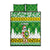 Custom Hawaii Kaimuki High School Christmas Quilt Bed Set Tropical Santa Claus LT05 Green - Polynesian Pride