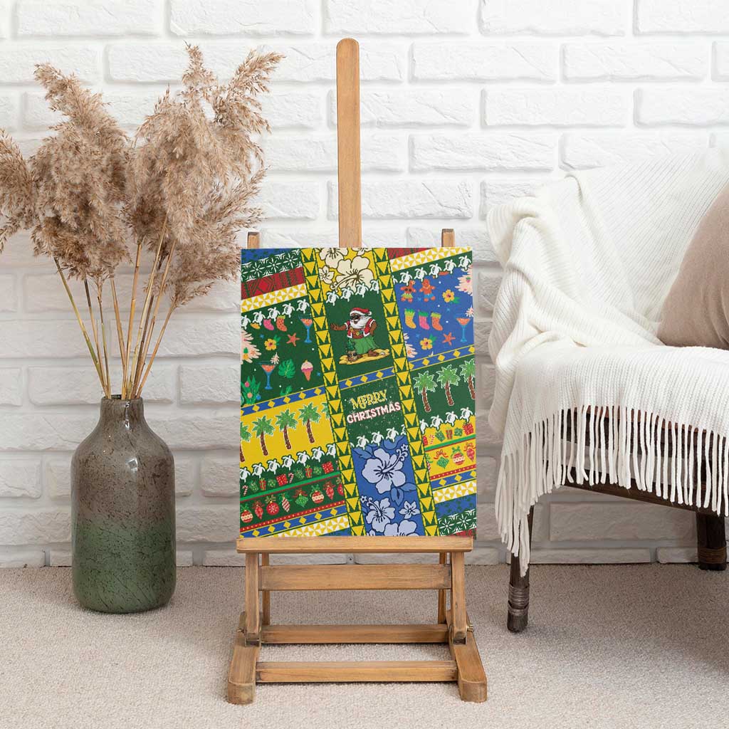 Solomon Islands Christmas Canvas Wall Art Festive Beach Vibes - Polynesian Pride
