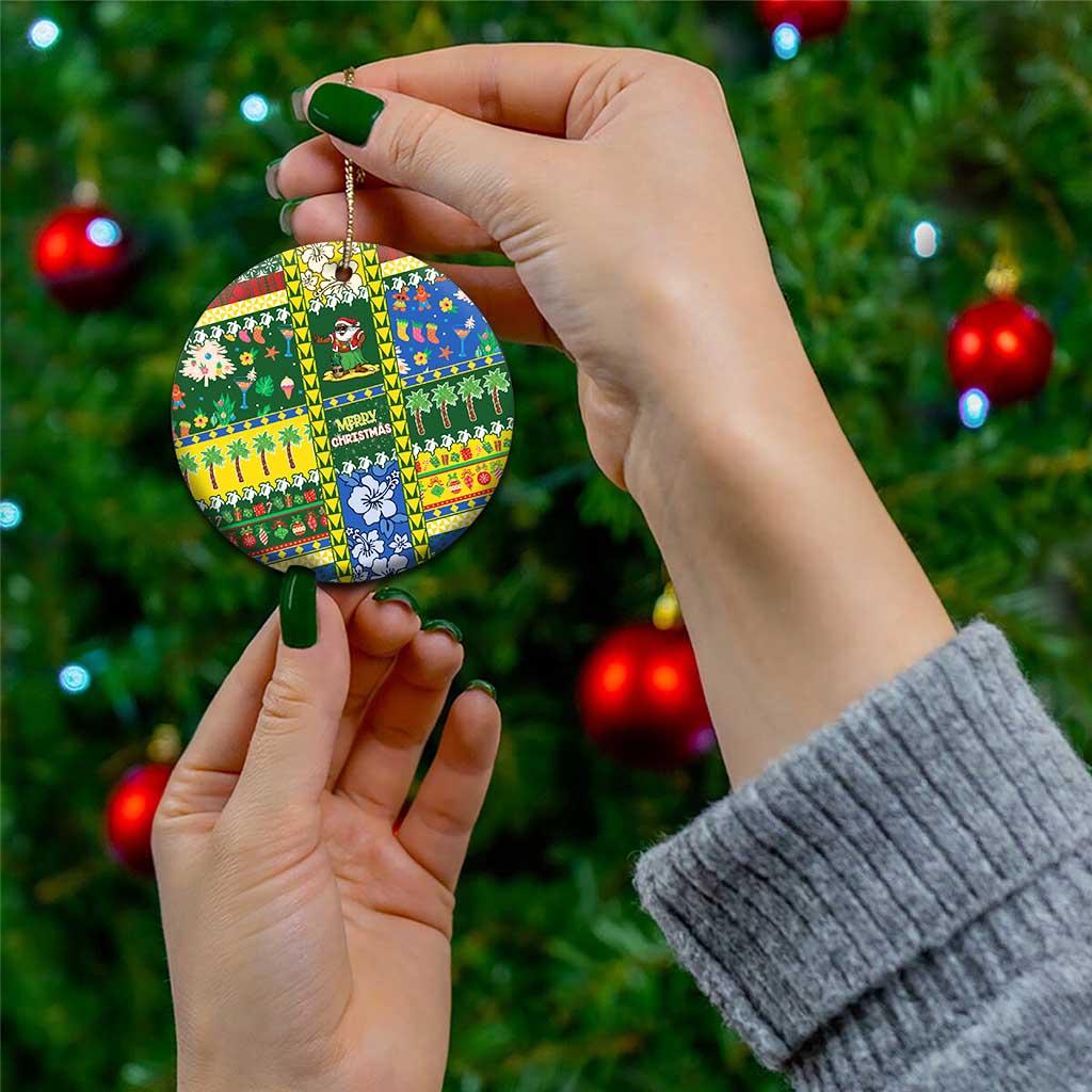 Solomon Islands Christmas Ceramic Ornament Festive Beach Vibes - Polynesian Pride