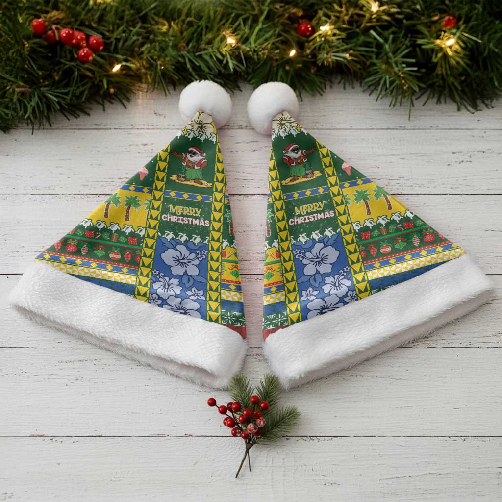 Solomon Islands Christmas Santa Hat Festive Beach Vibes - Polynesian Pride
