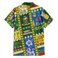 Solomon Islands Christmas Family Matching Short Sleeve Bodycon Dress and Hawaiian Shirt Festive Beach Vibes LT05 - Polynesian Pride