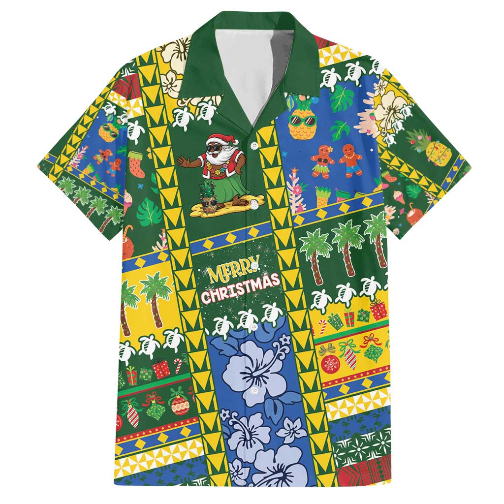 Solomon Islands Christmas Hawaiian Shirt Festive Beach Vibes - Polynesian Pride