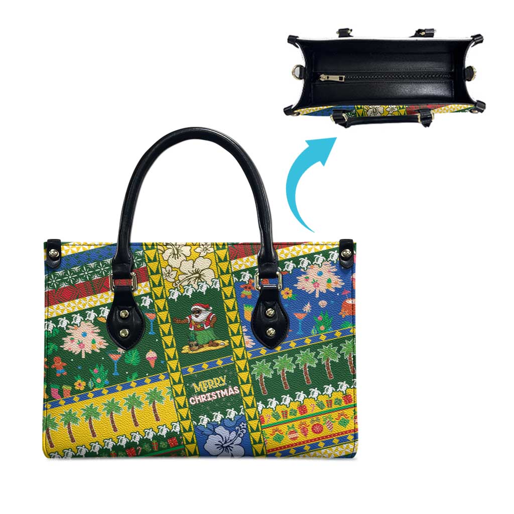 Solomon Islands Christmas Leather Bag Festive Beach Vibes - Polynesian Pride
