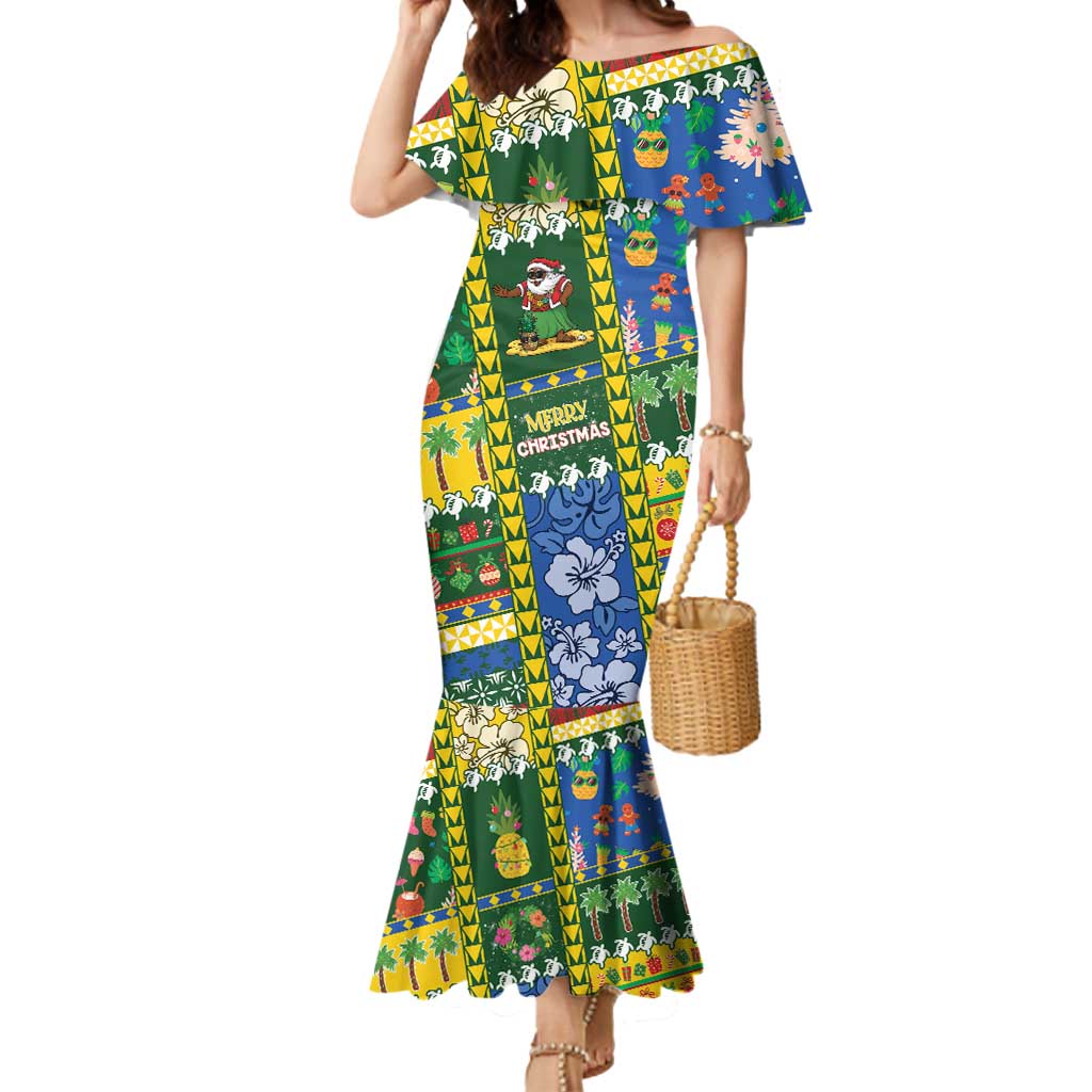 Solomon Islands Christmas Mermaid Dress Festive Beach Vibes - Polynesian Pride