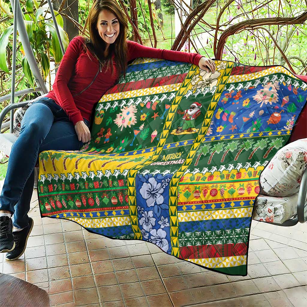 Solomon Islands Christmas Quilt Festive Beach Vibes - Polynesian Pride