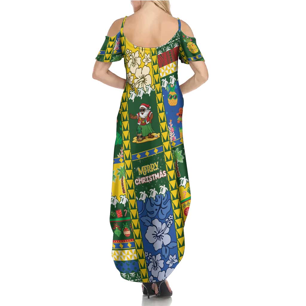 Solomon Islands Christmas Summer Maxi Dress Festive Beach Vibes - Polynesian Pride