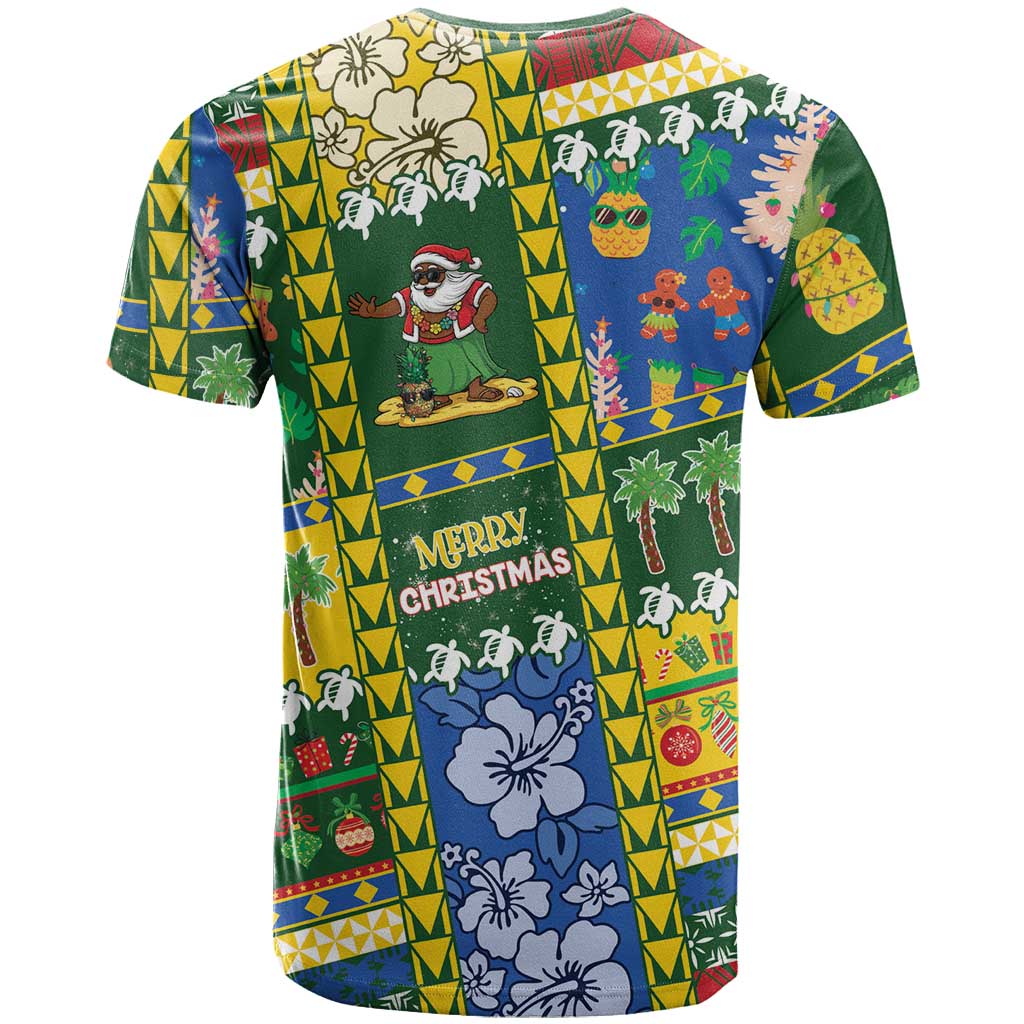 Solomon Islands Christmas T Shirt Festive Beach Vibes - Polynesian Pride