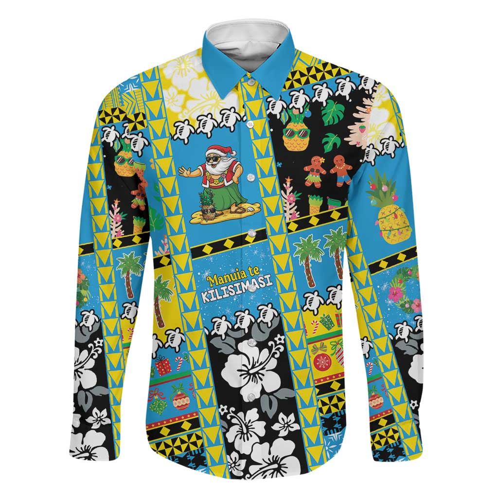 Tuvalu Christmas Family Matching Off Shoulder Short Dress and Hawaiian Shirt Festive Beach Vibes - Polynesian Pride