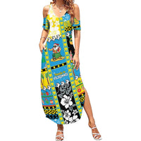 Tuvalu Christmas Family Matching Summer Maxi Dress and Hawaiian Shirt Festive Beach Vibes - Polynesian Pride
