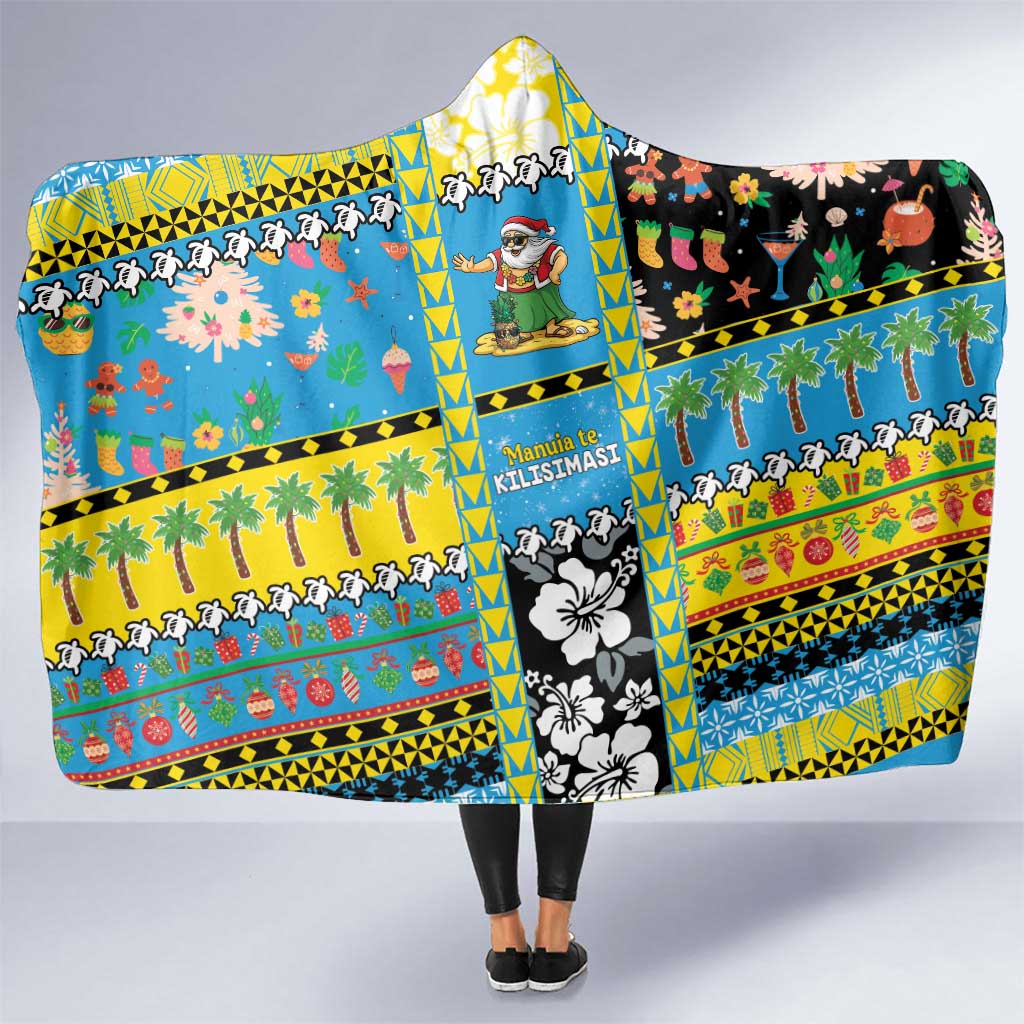 Tuvalu Christmas Hooded Blanket Festive Beach Vibes - Polynesian Pride