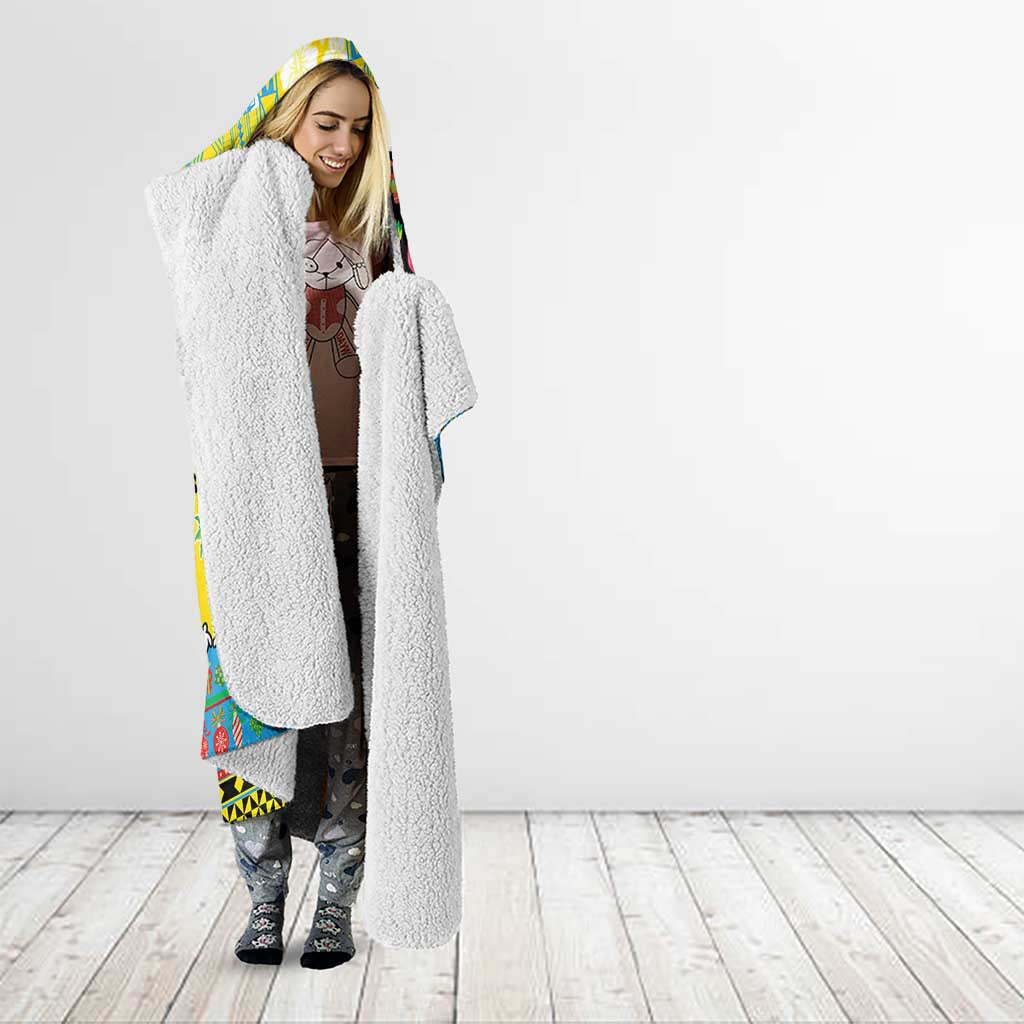 Tuvalu Christmas Hooded Blanket Festive Beach Vibes - Polynesian Pride