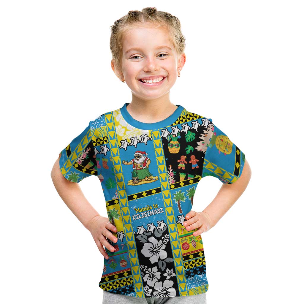 Tuvalu Christmas Kid T Shirt Festive Beach Vibes - Polynesian Pride