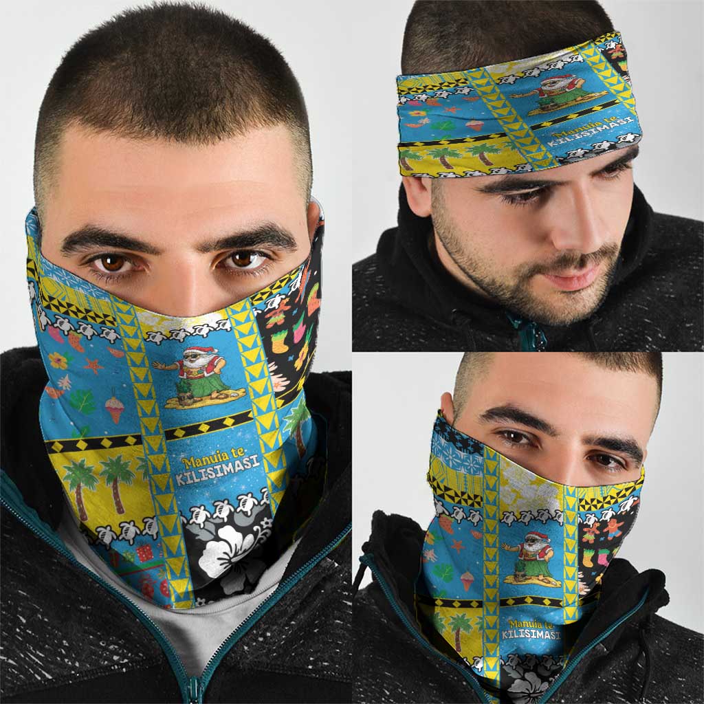 Tuvalu Christmas Neck Gaiter Festive Beach Vibes - Polynesian Pride