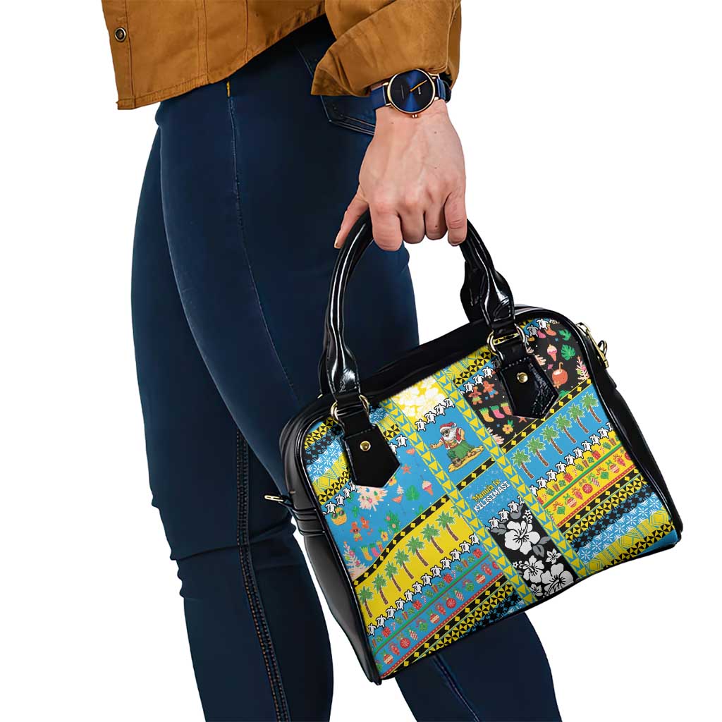 Tuvalu Christmas Shoulder Handbag Festive Beach Vibes - Polynesian Pride