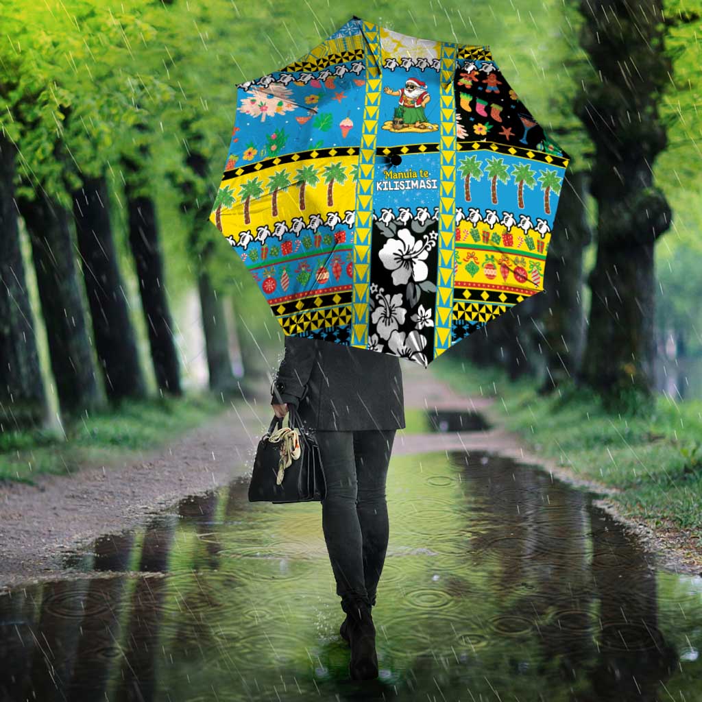 Tuvalu Christmas Umbrella Festive Beach Vibes - Polynesian Pride