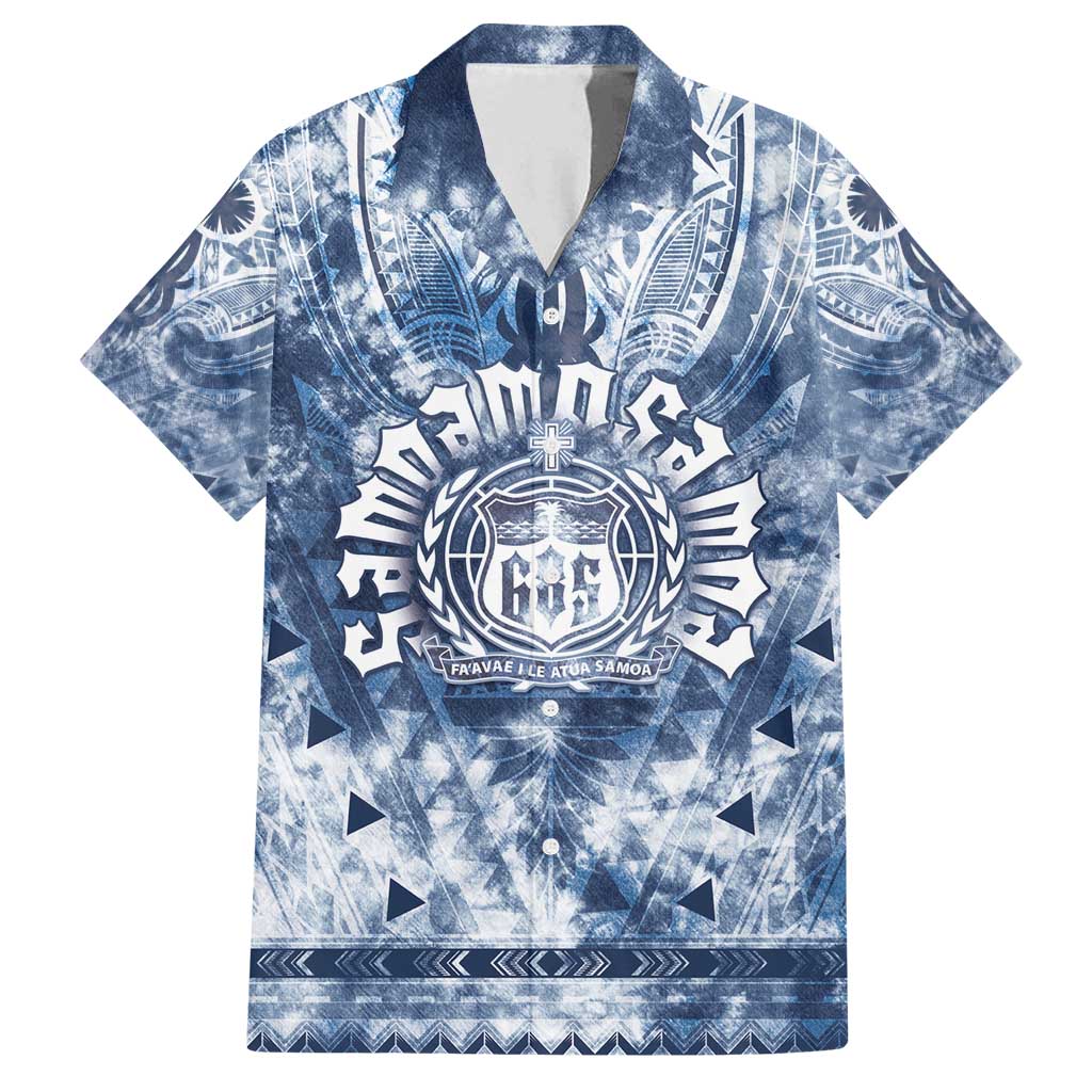Samoa 685 Family Matching Summer Maxi Dress and Hawaiian Shirt Polynesian Pattern Tie Dye Style