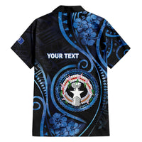 Personalized Northern Mariana Islands Family Matching Off Shoulder Short Dress and Hawaiian Shirt Ocean Floral Pattern LT05 - Polynesian Pride