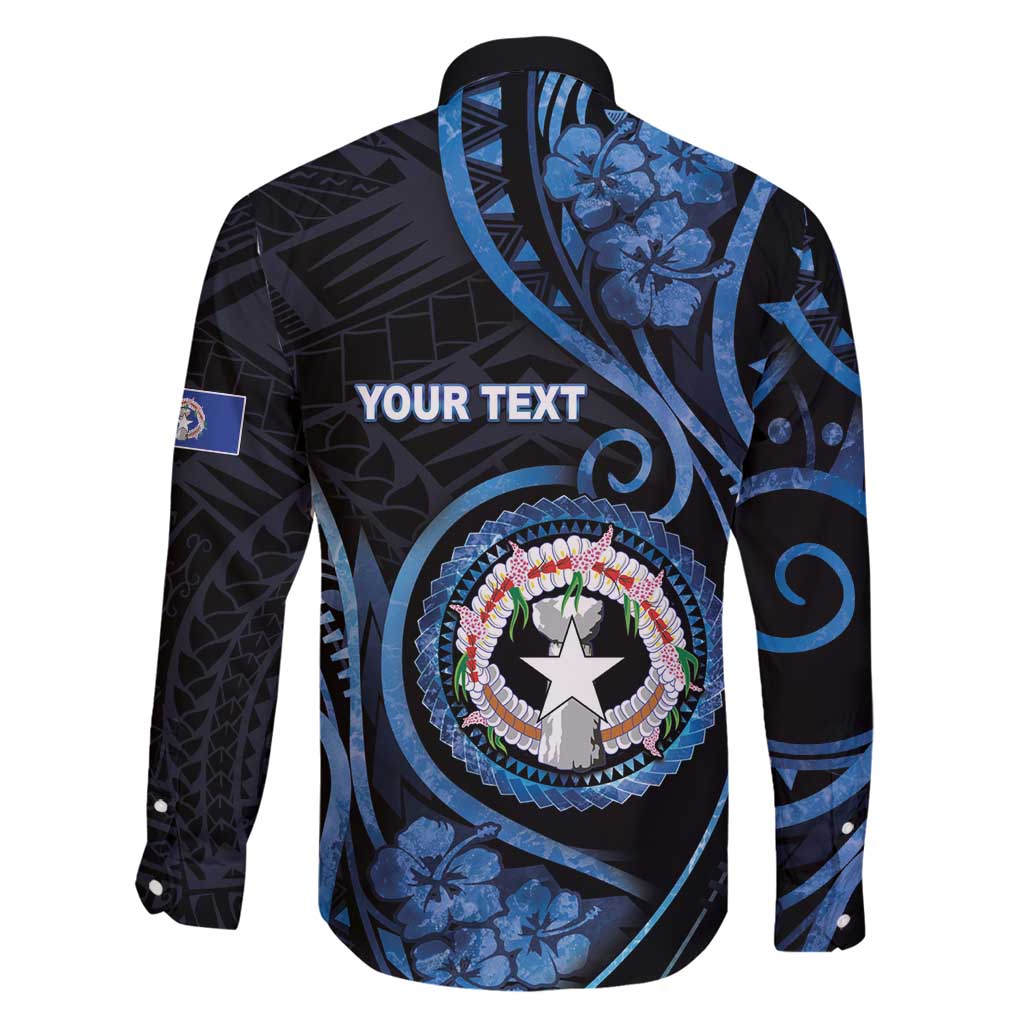 Personalized Northern Mariana Islands Family Matching Tank Maxi Dress and Hawaiian Shirt Ocean Floral Pattern