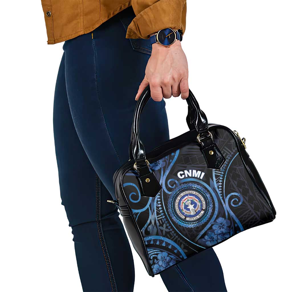 Northern Mariana Islands Shoulder Handbag Ocean Floral Pattern LT05