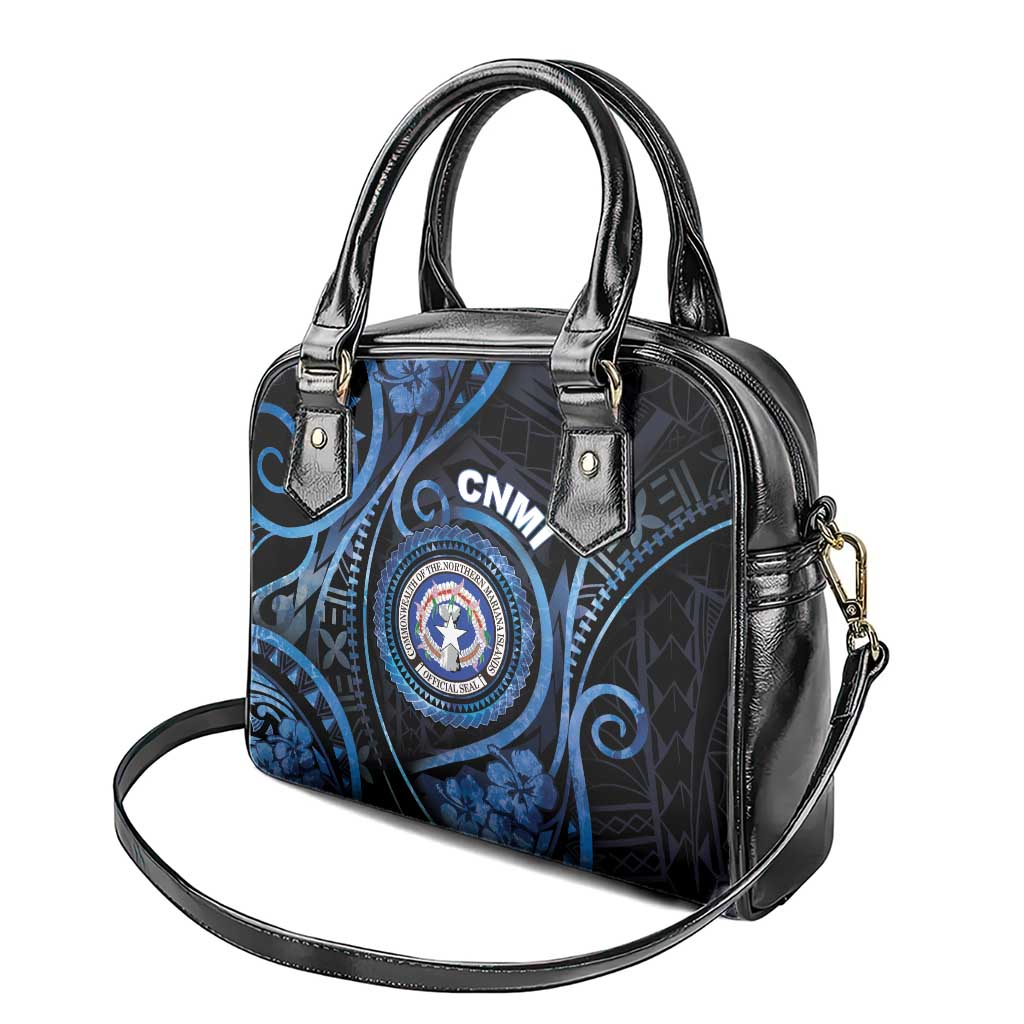 Northern Mariana Islands Shoulder Handbag Ocean Floral Pattern LT05