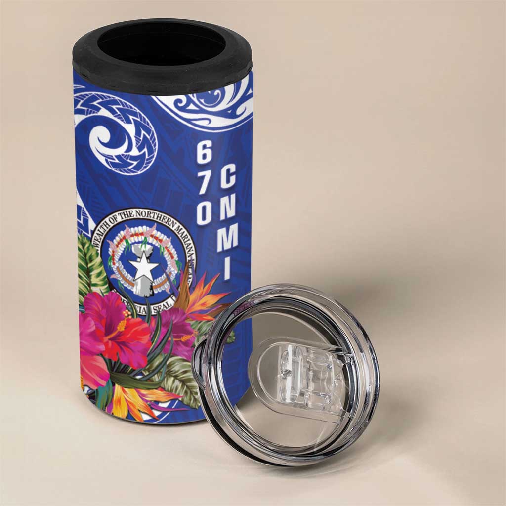 Hafa Adai Northern Mariana Islands 4 in 1 Can Cooler Tumbler Polynesian Tribal Pattern LT05 - Polynesian Pride