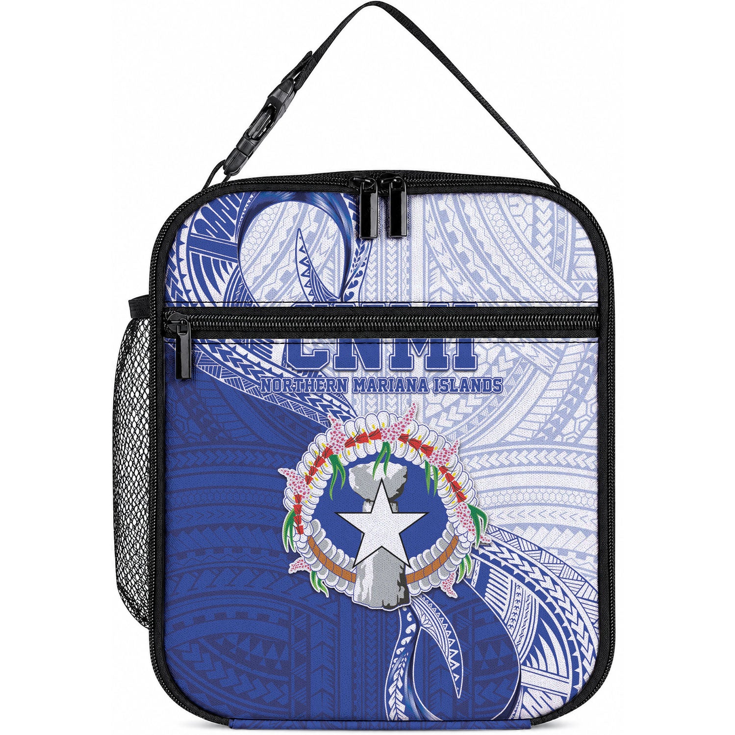 Northern Mariana Islands Lunch Bag CNMI Seal LT05 10.2 × 8.3 × 4.3 inch Blue - Polynesian Pride