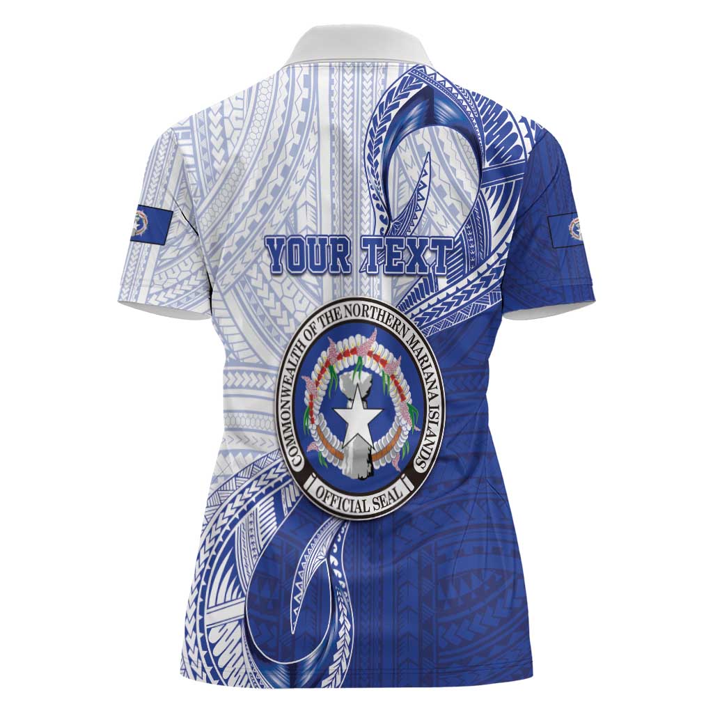 Personalized Northern Mariana Islands Women Polo Shirt CNMI Seal