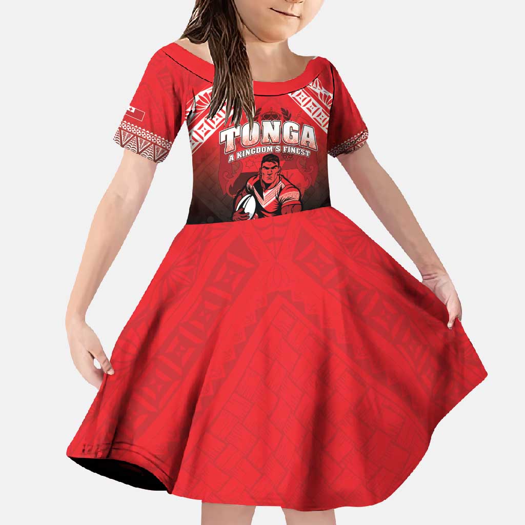 Custom Rugby Tonga MMT Family Matching Off Shoulder Maxi Dress and Hawaiian Shirt Mana O Tonga - Polynesian Pride