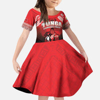 Custom Rugby Tonga MMT Kid Short Sleeve Dress Mana O Tonga - Polynesian Pride
