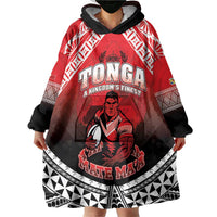 Custom Rugby Tonga MMT Wearable Blanket Hoodie Mana O Tonga LT05 - Polynesian Pride