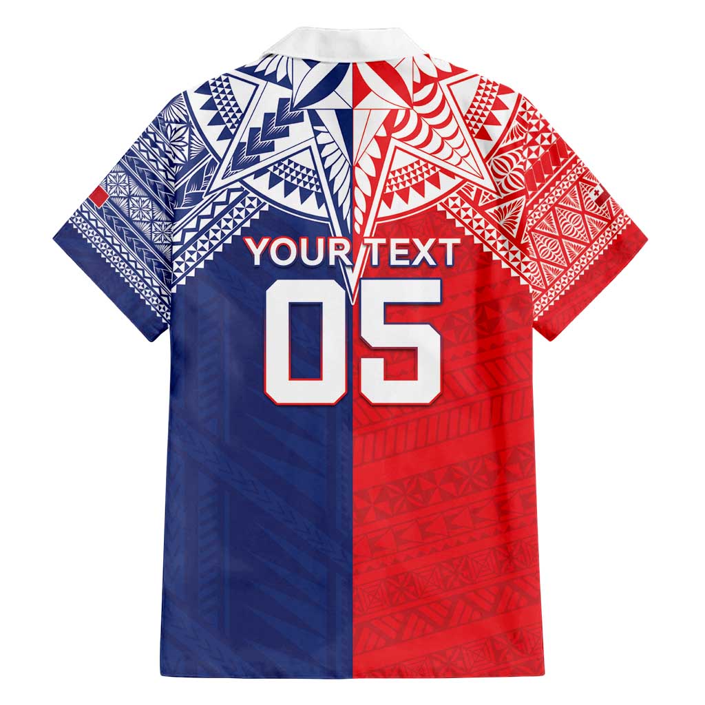 Custom Rugby Samoa And Tonga Family Matching Off Shoulder Maxi Dress and Hawaiian Shirt Toa Samoa With Mate Maa - Polynesian Pride