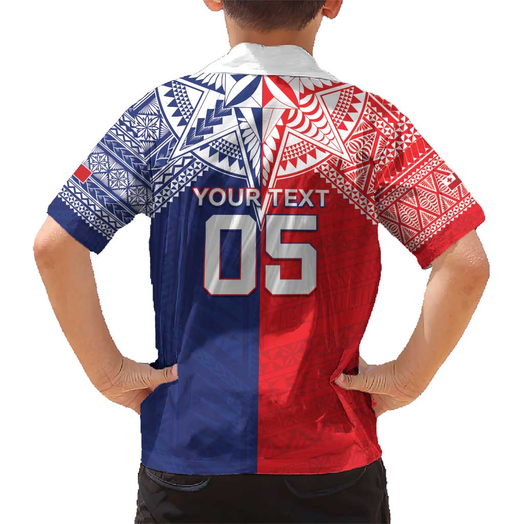 Custom Rugby Samoa And Tonga Family Matching Short Sleeve Bodycon Dress and Hawaiian Shirt Toa Samoa With Mate Maa - Polynesian Pride