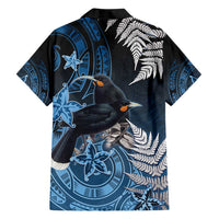 New Zealand Huia Bird Family Matching Tank Maxi Dress and Hawaiian Shirt Aotearoa Maori Pattern LT05 - Polynesian Pride