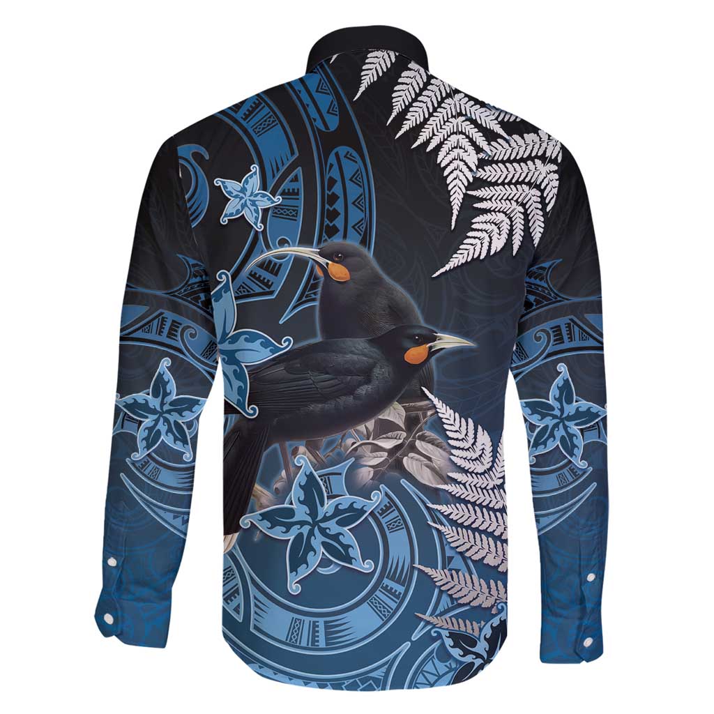 New Zealand Huia Bird Family Matching Tank Maxi Dress and Hawaiian Shirt Aotearoa Maori Pattern LT05 - Polynesian Pride