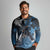 New Zealand Huia Bird Long Sleeve Polo Shirt Aotearoa Maori Pattern
