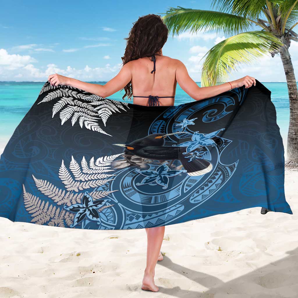 New Zealand Huia Bird Sarong Aotearoa Maori Pattern