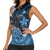 New Zealand Huia Bird Women Sleeveless Polo Shirt Aotearoa Maori Pattern