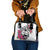 Guam Chamorro Shoulder Handbag Bougainvillea White Polynesian Tribal Pattern