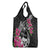 Guam Chamorro Grocery Bag Bougainvillea Black Polynesian Tribal Pattern
