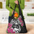 Guam Chamorro Grocery Bag Bougainvillea Black Polynesian Tribal Pattern