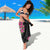 Guam Chamorro Sarong Bougainvillea Black Polynesian Tribal Pattern