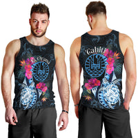 Tahiti Ia Orana Men Tank Top Polynesian Turtle With Coat Of Arms LT05 - Polynesian Pride