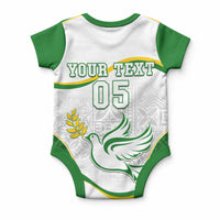Custom Tailevu Rugby Baby Onesie Fiji Tapa Pattern