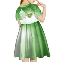 Happy Palm Sunday Kid Short Sleeve Dress With Polynesian Pattern LT05 - Polynesian Pride