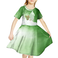 Happy Palm Sunday Kid Short Sleeve Dress With Polynesian Pattern LT05 - Polynesian Pride