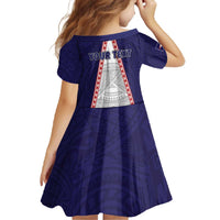 Personalised American Samoa Flag Day Family Matching Off The Shoulder Long Sleeve Dress and Hawaiian Shirt Flag Style LT05 - Polynesian Pride