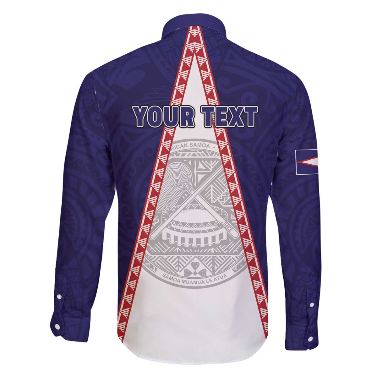 Personalised American Samoa Flag Day Family Matching Off The Shoulder Long Sleeve Dress and Hawaiian Shirt Flag Style LT05 - Polynesian Pride